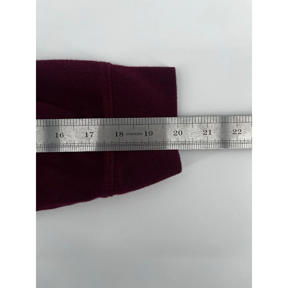 Polo Ralph Lauren Sweater Maroon Red Pony Zip Estate Rib Cotton Men's Size Large